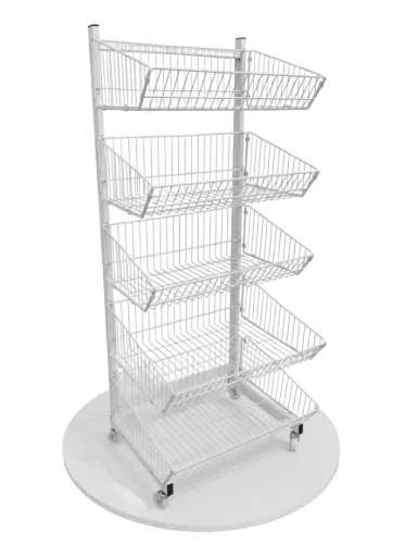 [MTL-GRC-BSK-ONE] Metal grocery display one side